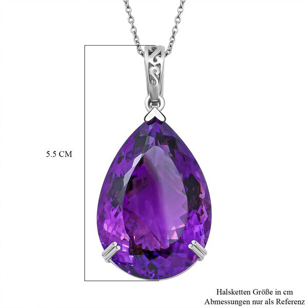 AAA Lusaka Amethyst-Anh&auml;nger mit Kette, 60 cm - 90 ct. image number 6