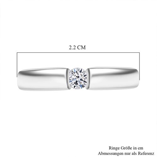 LUXURIANT DIAMOND- VS Labor Diamant Ring, 925 Silber platiniert - 0,15 ct. image number 2