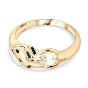 Royal Bali Kollektion- Panther Ring in 375 Gold