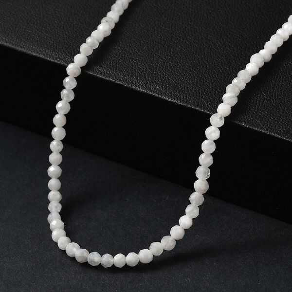 Wei&szlig;e Mondstein 50cm Halskette - 28 ct. image number 2