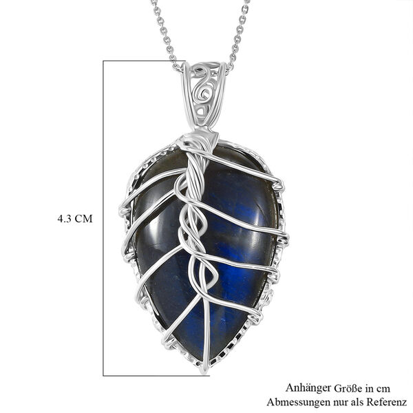 D'Joy AAA Labradorit Schmuckset ca. 50 cm 925 Silber rhodiniert ca. 30.00 ct image number 7