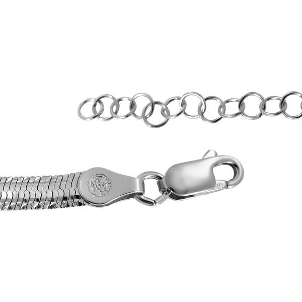 Fischgrätenkette 45 cm in rhodiniertem 925 Silber image number 2