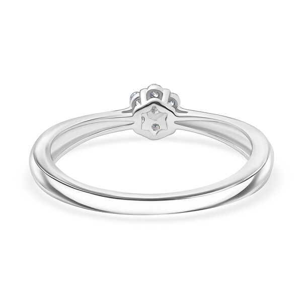 D'Joy Wei&szlig;er Diamant Ring 925 Silber rhodiniert (Gr&ouml;&szlig;e 21.00) ca. 0,10 ct image number 6