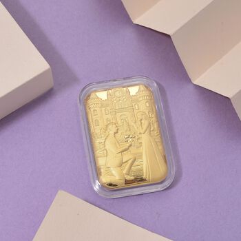 EXKLUSIVES GESCHENK - 999er Goldfolie mit Heiratsantrag-motiv 10mg