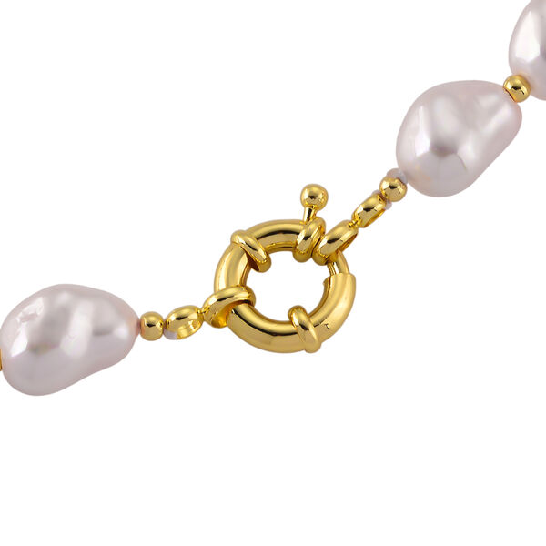 Rosa Muschelkernperle 50cm Halskette image number 5