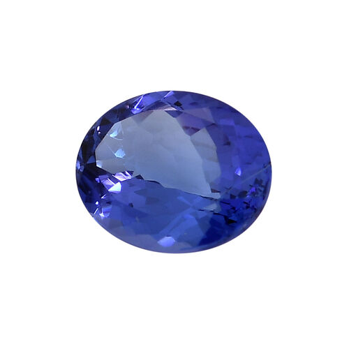 AAAA Tansanit ungefasster Edelstein, Oval- und Facettenschliff - 2,54 ct. image number 0