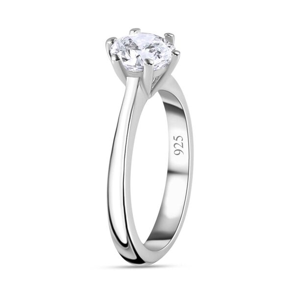 100 Facetten Moissanit Ring, 925 Silber rhodiniert - 1,01 ct. image number 5