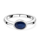 AAA Tansanischer Blauer Spinell (Diffundierter)-Ring, 925 Silber platiniert (Größe 16.00) ca. 0.87 ct
