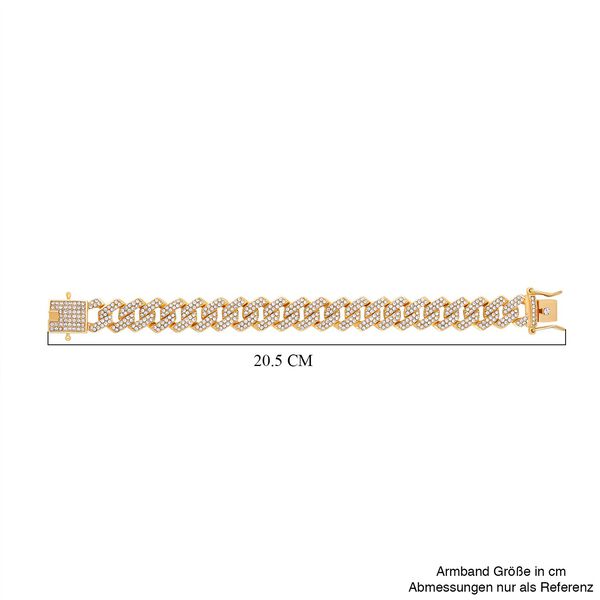 Wei&szlig;es Kristall-Armband ca. 19 cm image number 3