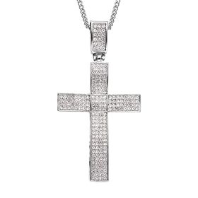 Weißer Kristall-Anhänger mit Kette - 10 ct.