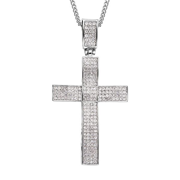 Wei&szlig;er Kristall-Anh&auml;nger mit Kette - 10 ct. image number 0