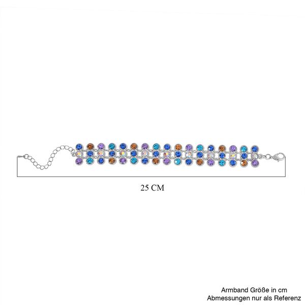 Mehrfarbiger Kristall Schmuckset  Legierung image number 5
