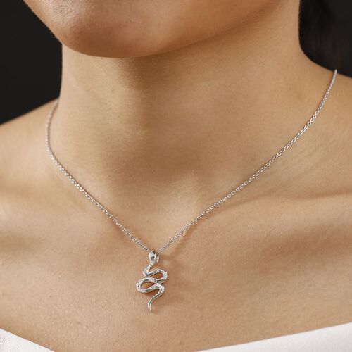 LUXURIANT DIAMOND - Lab Grown Diamant SI-GH Anhänger mit Kette, 925 Silber rhodiniert ca. 0.15 ct image number 3