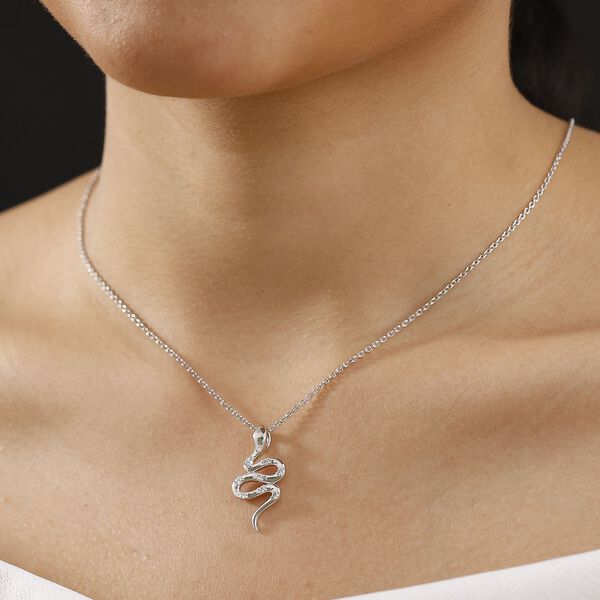 LUXURIANT DIAMOND - Lab Grown Diamant SI-GH Anhänger mit Kette, 925 Silber rhodiniert ca. 0.15 ct image number 3