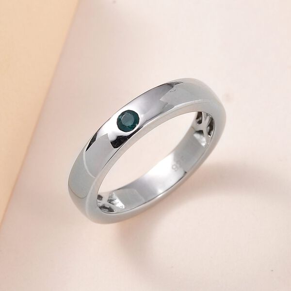 AAA Premium Grandidierit Ring 925 Silber platiniert (Gr&ouml;&szlig;e 17.00) ca. 0.12 ct image number 1