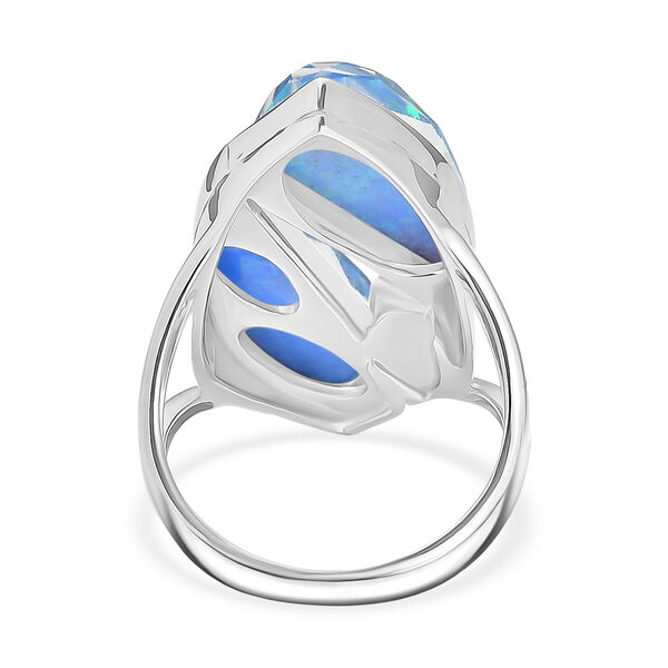 Sajen Silber-Opal Dublett Ring 925 Silber rhodiniert (Gr&ouml;&szlig;e 18.00) ca. 10.12 ct image number 5