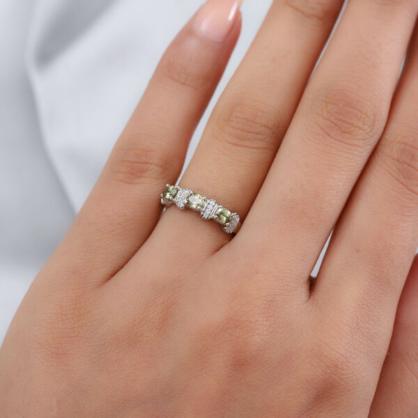 Demantoid Granat und Zirkon Ring - 0,65 ct. image number 3