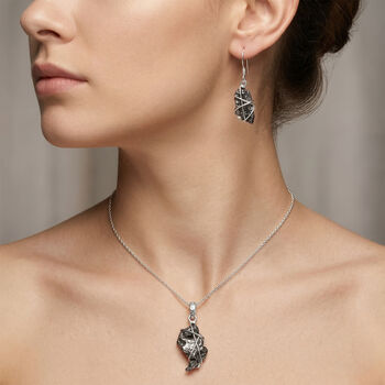 Muonionalusta Meteorit Anh&auml;nger und Ohrringe