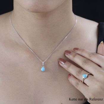 AA Sleeping Beauty T&uuml;rkis Schmuckset 925 Silber Zweifarbige Beschichtung ca. 1,64 ct.