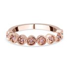 Natürlicher, ungeschliffener rosa Diamant-Ring, 925 Silber Roségold Vermeil  ca. 0,10 ct image number 0