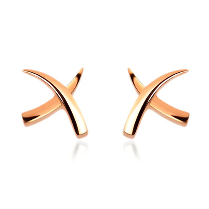 Rachel Galley Kollektion - Molto Kiss Ohrstecker, 925 Silber Ros&eacute;gold Vermeil, ca. 0,65g