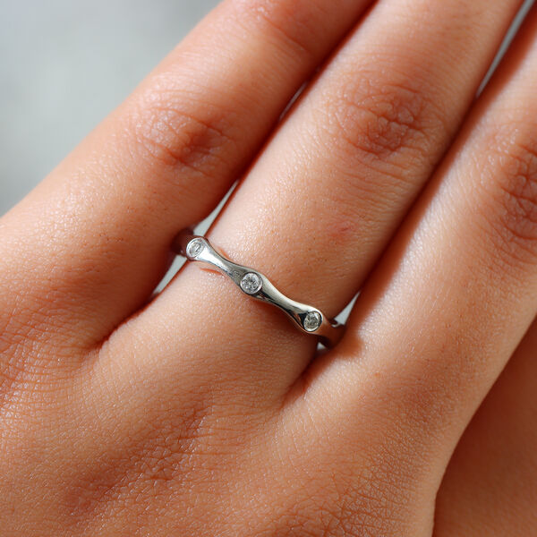 Diamant Ring 925 Silber platiniert  ca. 0,20 ct image number 3