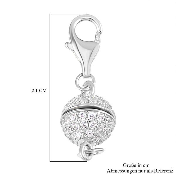 TOUCH und LOCK Zirkonia Magnetverschluss in rhodiniertem Silber image number 3