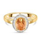 AA Ceylon kaiserlicher Granat und Diamant-Ring - 1,66 ct. image number 0