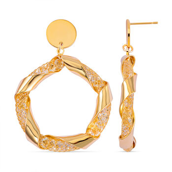 Wei&szlig;er Kristall Ohrringe Reines Messing