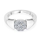 LUXURIANT DIAMOND - Lab Grown Diamant SI-GH SGL zertifiziert Ring 925 Silber rhodiniert (Größe 19.00) ca. 0.50 ct