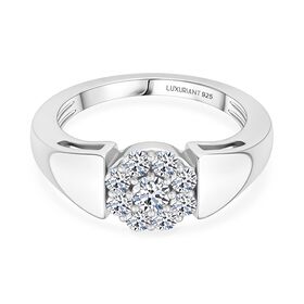LUXURIANT DIAMOND - Lab Grown Diamant SI-GH SGL zertifiziert Ring 925 Silber rhodiniert (Größe 19.00) ca. 0.50 ct