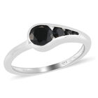 Schwarzer Spinell-Ring, 925 Silber (Größe 16.00) ca. 0,88 ct image number 3