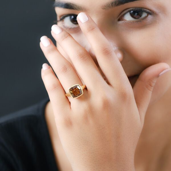 Champagner Triplett Quarz Ring - 4,59 ct. image number 3