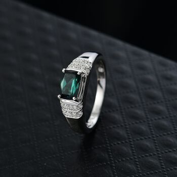 LUXORO AAA Indicolite, Wei&szlig;er Diamant Ring 417 Gold (Gr&ouml;&szlig;e 20.00) ca. 1,48 ct