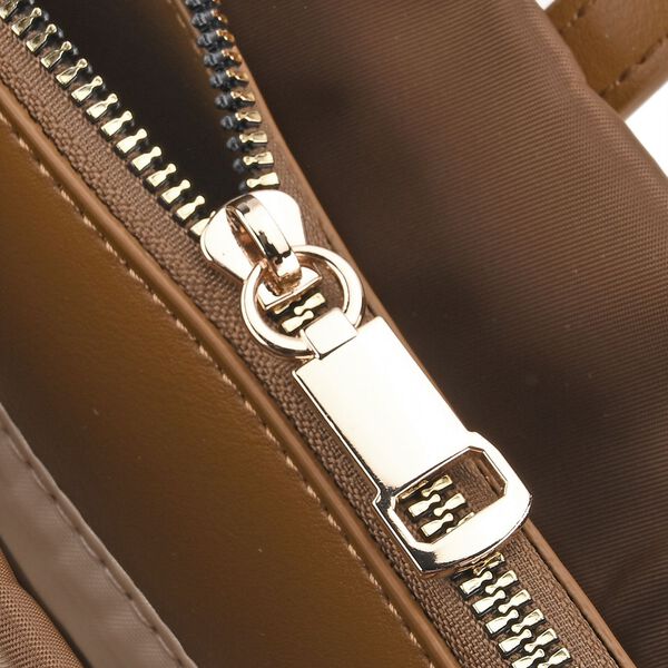 Nylon Crossbody Tasche, 22x23x9 cm, Gold image number 6