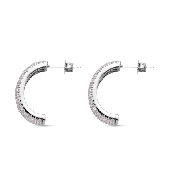 Weiße Zirkon Ohrringe, 925 Silber rhodiniert ca. 0.84 ct image number 5