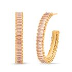 Champagner Zirkonia Ohrringe, ca. 4.00 ct