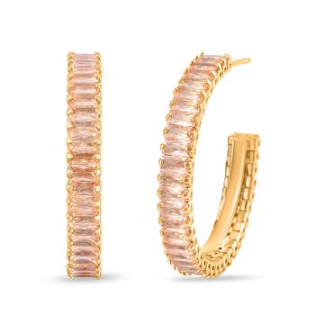 Champagner Zirkonia Ohrringe, ca. 4.00 ct