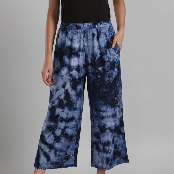 Palazzo Stil Comfort Hose, Gr&ouml;&szlig;e XXL, Blau image number 2