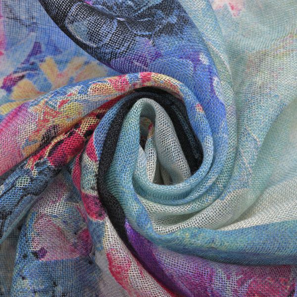 100% Merino Woll-Schal mit Quasten, 70x180cm, Mehrfarbig image number 7