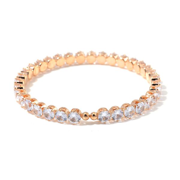 Wei&szlig;er Zirkonia Schmuckset Nickelfreies Messing Gelb vergoldet image number 8