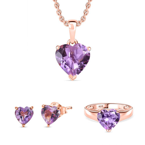 AA Rose De France Amethyst Schmuckset image number 0