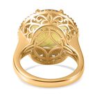 AAA Ouro Verde Quarz und Zirkon Ring - 9,58 ct. image number 5