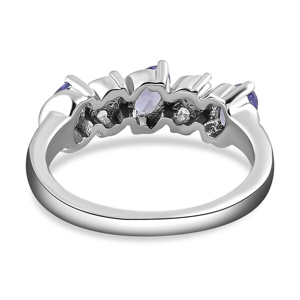 AA Tansanit und wei&szlig;er Zirkon-Ring - 0,85 ct. image number 6