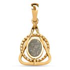 Meteorit Anhänger 925 Silber vergoldet ca. 3,01 ct