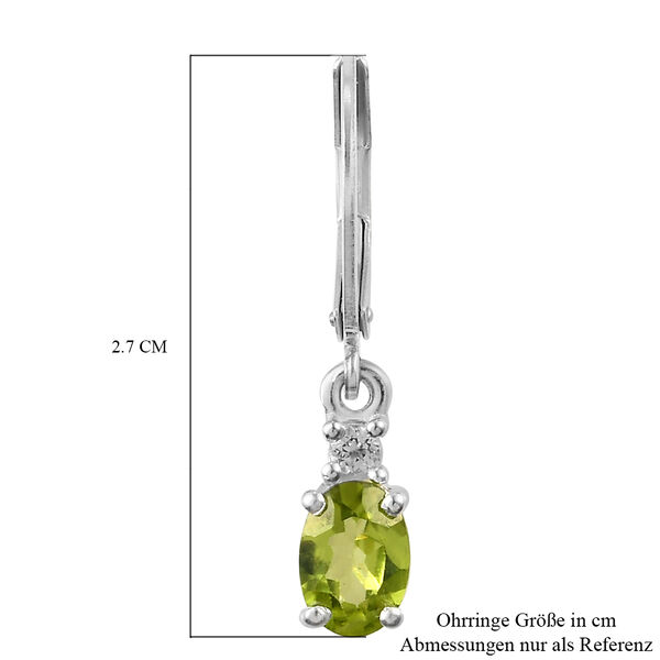 Nat&uuml;rlicher Peridot und Topas Ohrh&auml;nger 925 Silber ca. 1,75 ct&nbsp; image number 6