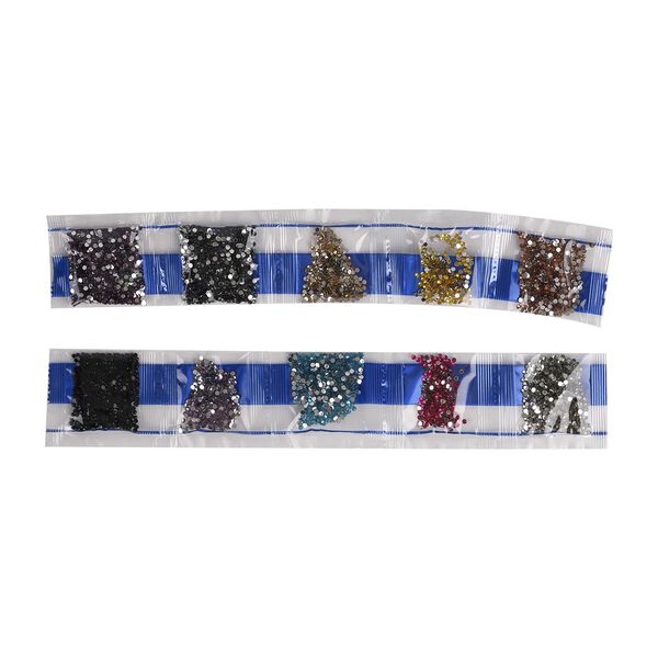 DIY Diamond Painting Leinwand, Mandala-Katze, mehrfarbig mit Glitzerakzenten, 29x29cm image number 7