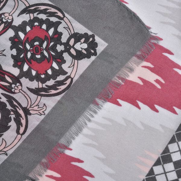 Wolkenweicher Schal mit Wellenmuster, Grau image number 4