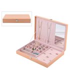 Schmuckkasten mit Kroko-Prägung, Beige