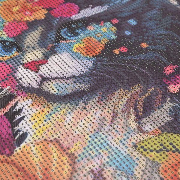 DIY Diamond Painting Leinwand, Mandala-Katze, mehrfarbig mit Glitzerakzenten, 29x29cm image number 6